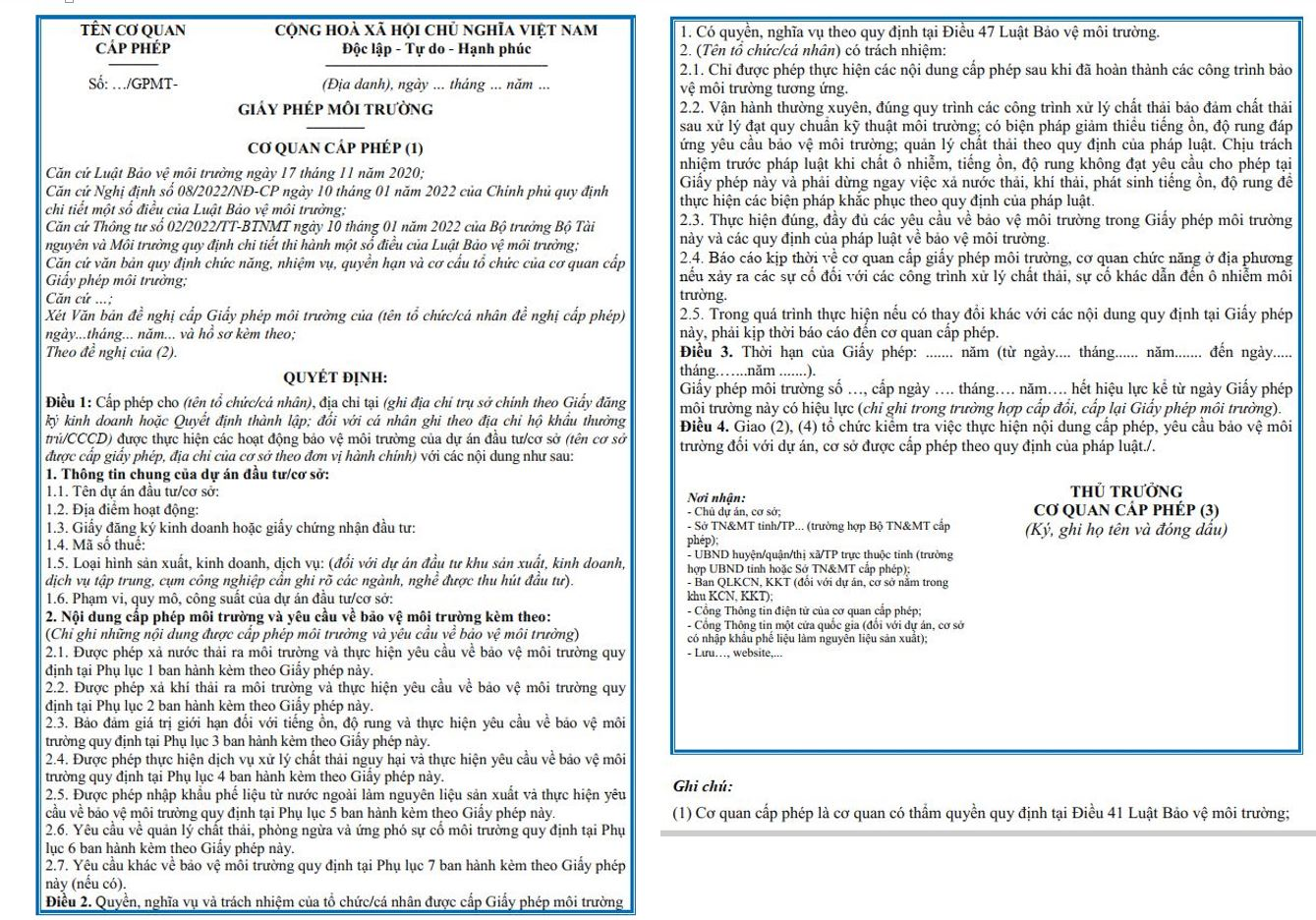 Giấy phép môi trường (GPMT)